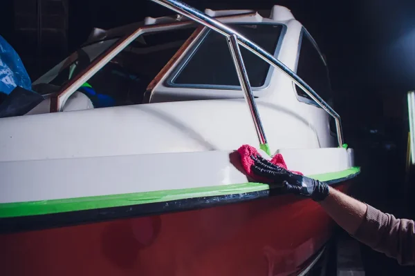 boat being detailed