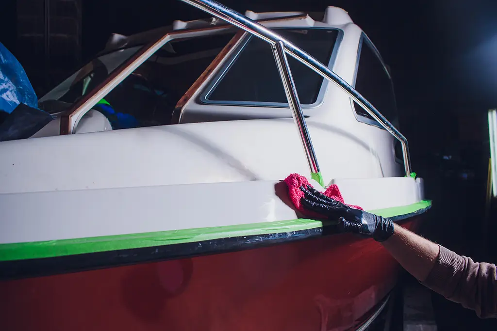 boat being detailed